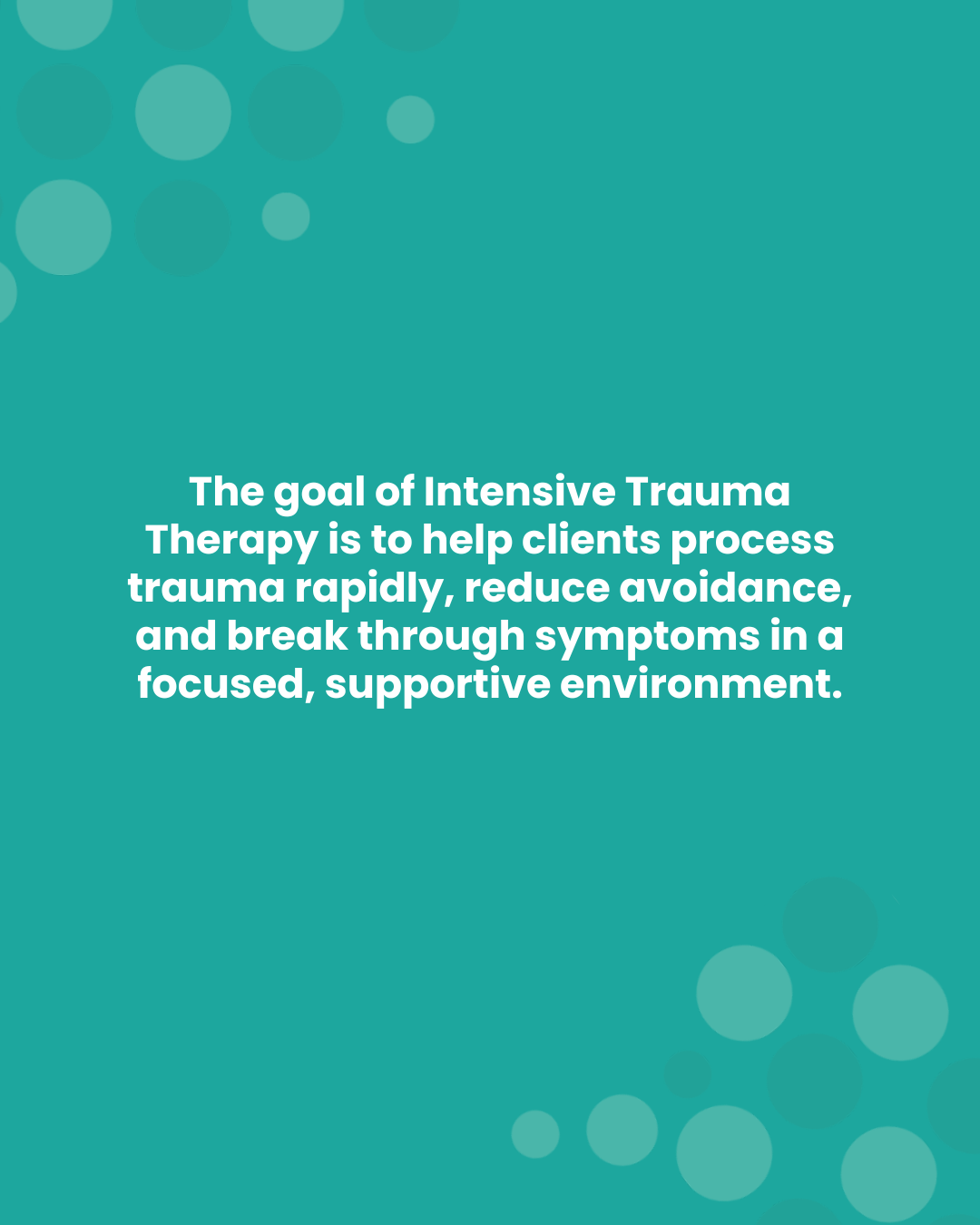 What does 'Intensive Therapy' mean?