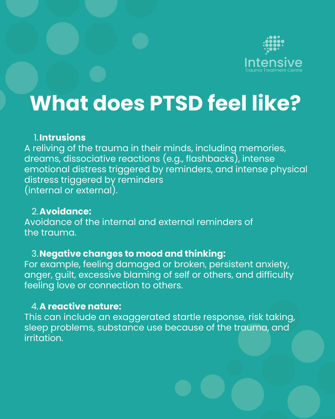 What does PTSD feel like?